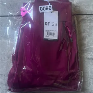 FIGS Scrub Pants Womens XXS Tall Magenta Boston Slim Jogger Medical Zip Pockets thumbnail 7