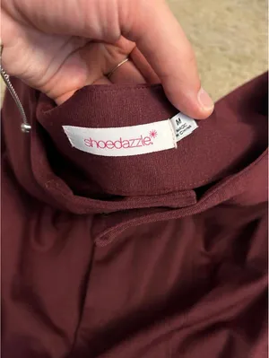 d23 office comfy Casual burgundy size medium pants split on front cute Red thumbnail 7