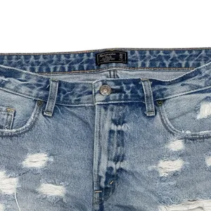 WOMENS Abercrombie & Fitch Harper Low Rise Denim Distressed Jean Shorts Size 10 thumbnail 3