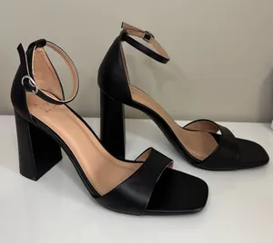 A New Day Classic Black Square Toe Pumps thumbnail 1