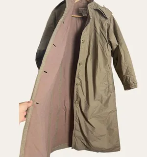 Vintage Thermaster Khaki Wool Insulated Trench Coat Size 6 thumbnail 2