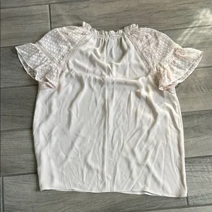 Express Cream Lace Sleeve Blouse thumbnail 4