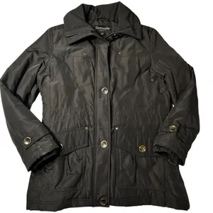 Forecaster of Boston Black Coat Womens Small Zip Up Button Adjustable‎ Jacket thumbnail 1