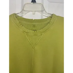 Aerie Chartreuse Staying Kind Feeling Cool Oversized Crewneck Sweatshirt Large thumbnail 4