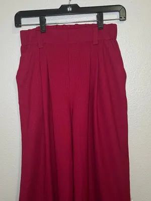 Halara High Waisted Pocket Wide Leg Waffle Knit Work Pants Womens Size XS Petite thumbnail 5