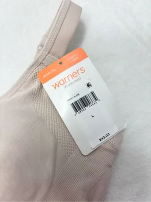 Warner's Nude Easy Does It wireless lightly lined Smoothing Bra ‎ size L Tan Size L thumbnail 7