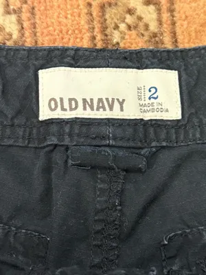 Old Navy Casual Black Drawstring Cotton Shorts thumbnail 3