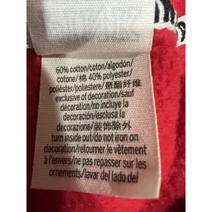PINK by Victoria’s Secret Red Lace Up Sweatshirt Top Snowflakes Ski Winter Large thumbnail 7