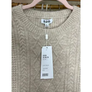 525 America Tessa Cable Knit Sweater Dress Beige‎ Cashew Heather Revolve thumbnail 6