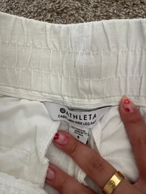 Cabo Wide-Leg Athleta Linen White Pants 4 thumbnail 4