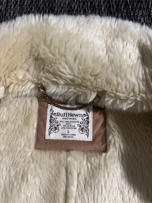 Ruff Hewn Faux Suede Fur Long Coat Penny Lane Beige Women's Size Large thumbnail 6