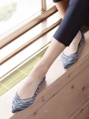 {9.5} Rothy's Gray Zebra Pointed Slip On Ballet Shoe thumbnail 2