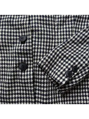 Chic John Meyer Vintage Houndstooth Blazer Black White Preppy Career Jacket thumbnail 5