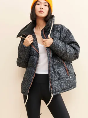 Varley Granville Animal Print Puffer Jacket NWOT $320 thumbnail 2