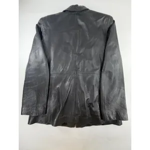 Style & Co Womens Black Genuine Leather Full Zip Jacket Size L WPL 8046 thumbnail 2