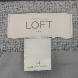 Loft Gray Straight Mini Skirt Size 14 Loft Gray Speckled Mini Tie Front Skirt thumbnail 6