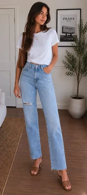 Madewell Tall ’90s Straight Jeans 25T Revoir Wash Distressed Raw Hem $128 thumbnail 1