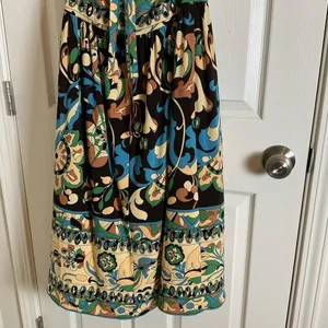 Jones New York Y2K Halter Midi Dress Paisley Floral Silk-Look Cottagecore 10 thumbnail 9