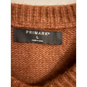Primark Womens‎ Rust Brown V-Neck Oversized Knit Sweater Wool Blend Pullover L thumbnail 3