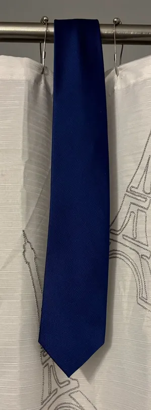Blue silk tie thumbnail 1