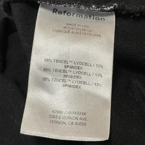 Reformation Women's Black Sleeveless Deep V Neck Camisole Cami Tank Top Size S thumbnail 5