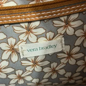 Vera Bradley Outlet Hobo Convertible Crossbody Bag Purse Brown Faux Leather thumbnail 9