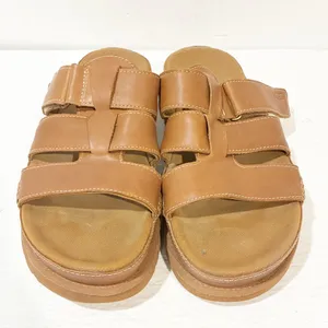 Ugg Brown Leather Goldenstar Slide Strappy Sandal Size 9 Slip On thumbnail 2