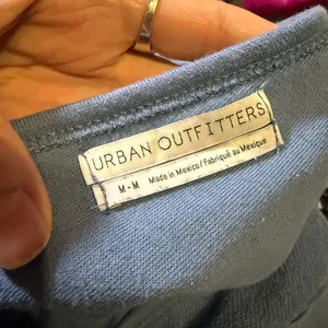 Urban Outfitters Romper Slate Blue terry medium one piece‎ cover up v-neck thumbnail 3