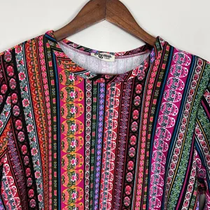 Show Me Your Mumu John Bell‎ Sweater Tunic Top Womens Large Colorful Long Sleeve thumbnail 3