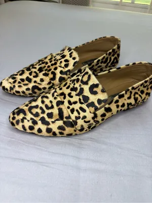 STEVEN by Steve Madden Hollie-L Leopard Haircalf Loafers Flats 7.5 thumbnail 2