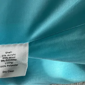 Talbots Long Sleeve Teal Textured Wool Blazer thumbnail 9