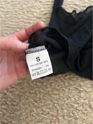 C525 sexy mesh top see thru small crop top thumbnail 3