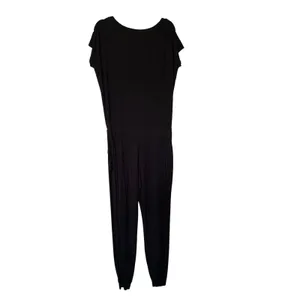 Michael Stars Black Short Sleeve Elastic Waist Tapered Jumpsuit‎ Small thumbnail 3