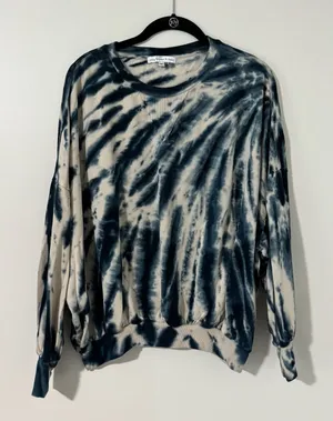 Young Fabulous & Broke Blue Tie Dye Oversized Dolman Sweatshirt Size M thumbnail 1