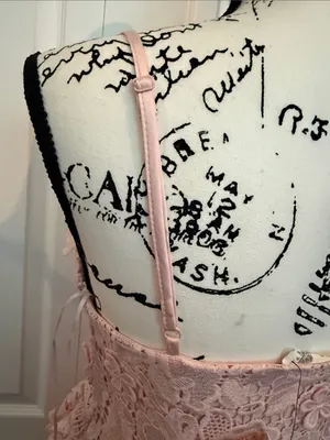Altar'd State Pink Lace Spaghetti Strap Fit-and-Flare Dress thumbnail 3
