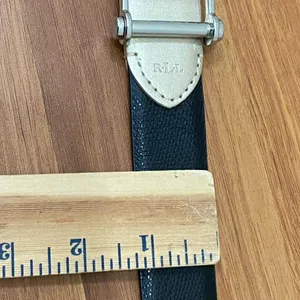 LAUREN Ralph Lauren Black & Gold Leather Reversible Women’s Belt Waist 29.5-33.5 thumbnail 11