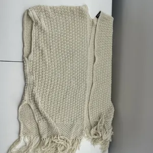 Torrid Sz 1X Cardigan Sweater Open Front Open Knit Fringe Oversized Boho Beige thumbnail 6