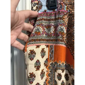 Christian Siriano Wide Leg Pants Womens L Multi Patchwork Paisley Boho Breezy thumbnail 2