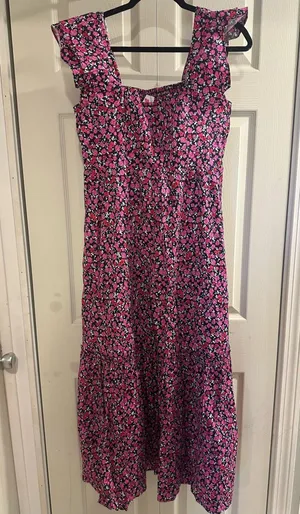 BuddyLove Anastasia Ruffle Shoulder Midi Dress - Thorn thumbnail 2
