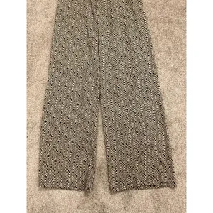 Umgee Boho Wide Leg Drawstring Waist Pants | Silky Chevron Print | Size Small thumbnail 5