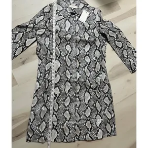 Choosy NWT Large Faux Snakeskin Leather Trench Coat Jacket Exotic Vintage 90s thumbnail 10