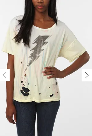 Urban Outfitters Hometown Heroes Tie-Dyed Lightning Bolt Tee thumbnail 1