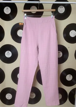 Nasty Gal Pink Plaid Pants thumbnail 1