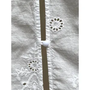 Lipslide White Embroidered Blouse M Cotton Cutwork Floral Cottage Fairy Boho thumbnail 5