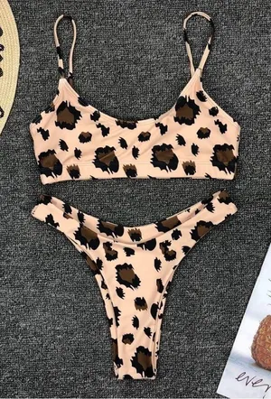 Boutique Cheetah print cheeky bikini thumbnail 3
