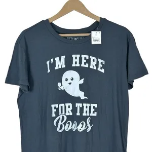 NWT Fifth Sun Halloween Ghost Graphic‎ T-Shirt Gray Booze Wine Funny Size XL thumbnail 3