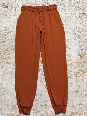 Lululemon Stretch High Rise Joggers Dark Terracotta Size 8 thumbnail 12