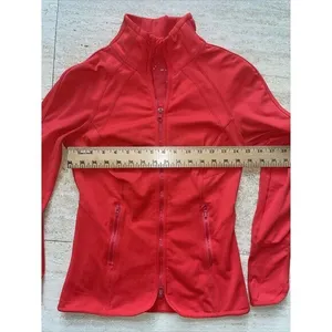 Zella zip jacket pink/coral fitted, Vented‎ Back Activewear,stretchy, Pocket thumbnail 2