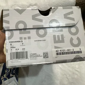 Converse Blue and White Sneakers with Heart Design thumbnail 7