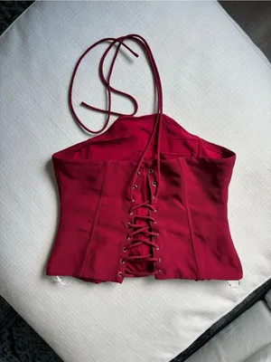 White Fox red corset thumbnail 2